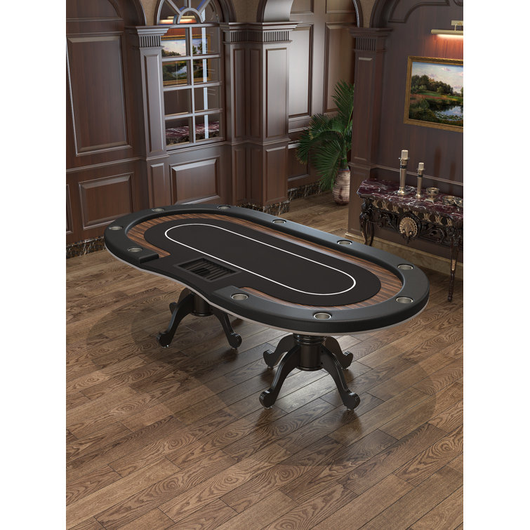 IDS Online Corp 94'' 10 Player Poker Table Wayfair